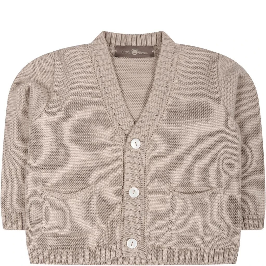 商品Little Bear|Little Bear Beige Cardigan For Baby Boy,价格¥1080,第1张图片