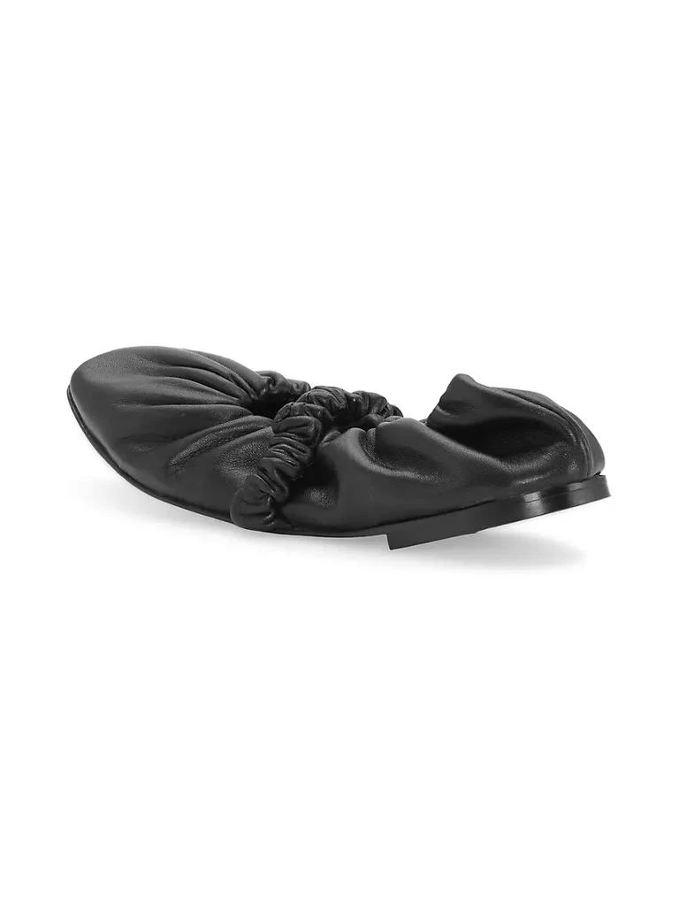 商品Ganni|Scrunchie Leather Ballet Flats,价格¥1529,第3张图片详细描述