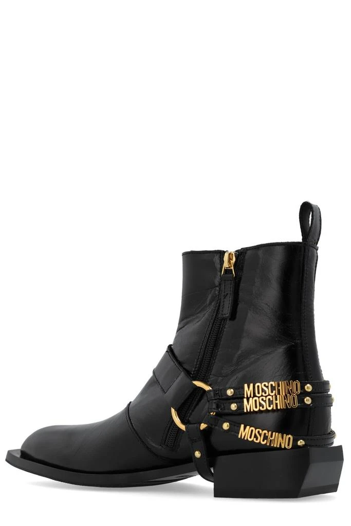 商品Moschino|Moschino Logo Lettering Ankle Boots,价格¥3711,第3张图片详细描述