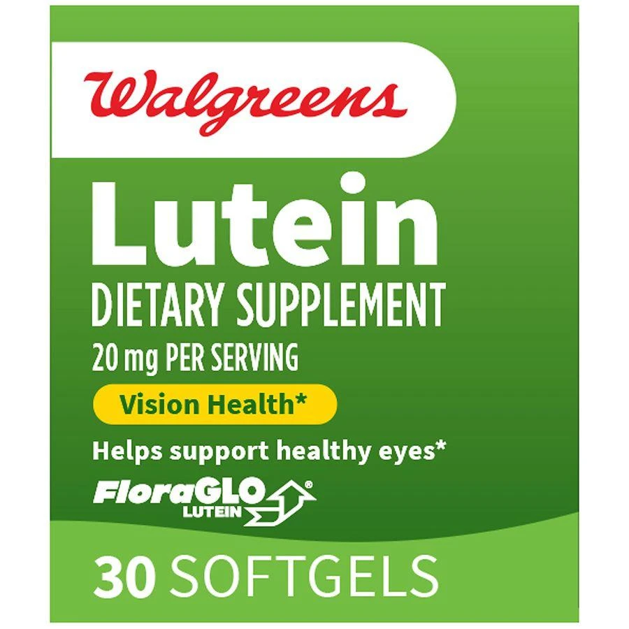 商品Walgreens|Lutein 20 mg Softgels (30 days),价格¥98,第1张图片