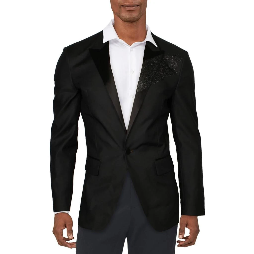 商品DSQUARED2|Dsquared2 Mens Glitter Brushstroke Silk Slim fit One-Button Blazer,价格¥1113,第1张图片