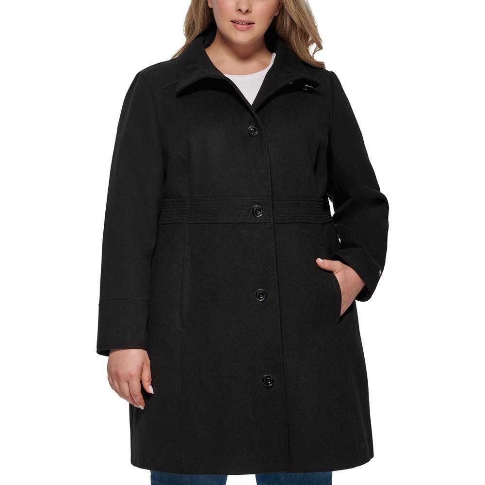 商品Tommy Hilfiger|Plus Size Stand-Collar Coat, Created for Macy's,价格¥1024,第1张图片