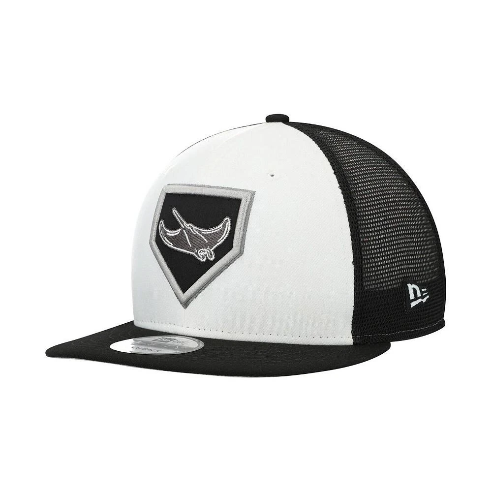 商品New Era|Men's White, Black Tampa Bay Rays 2022 Clubhouse Trucker 9FIFTY Snapback Adjustable Hat,价格¥187,第1张图片