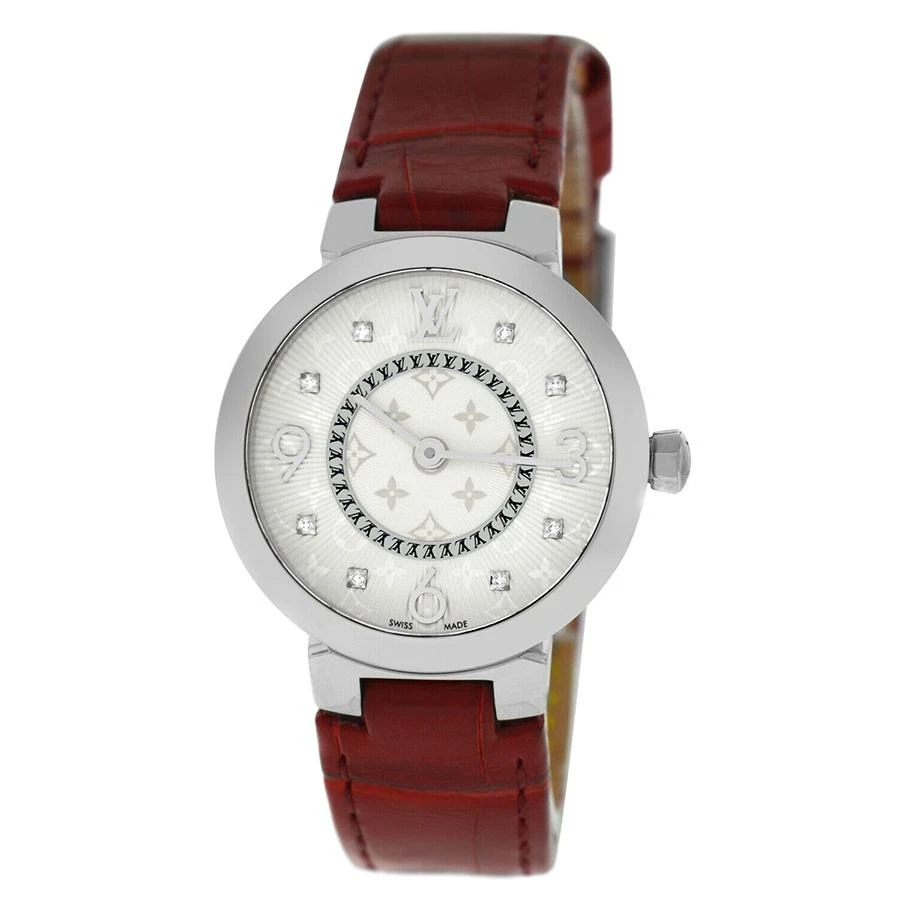 商品[二手商品] Louis Vuitton|Pre-owned Louis Vuitton Vuitton Tambour Slim Quartz White Dial Ladies Watch Q12MG,价格¥11456,第1张图片