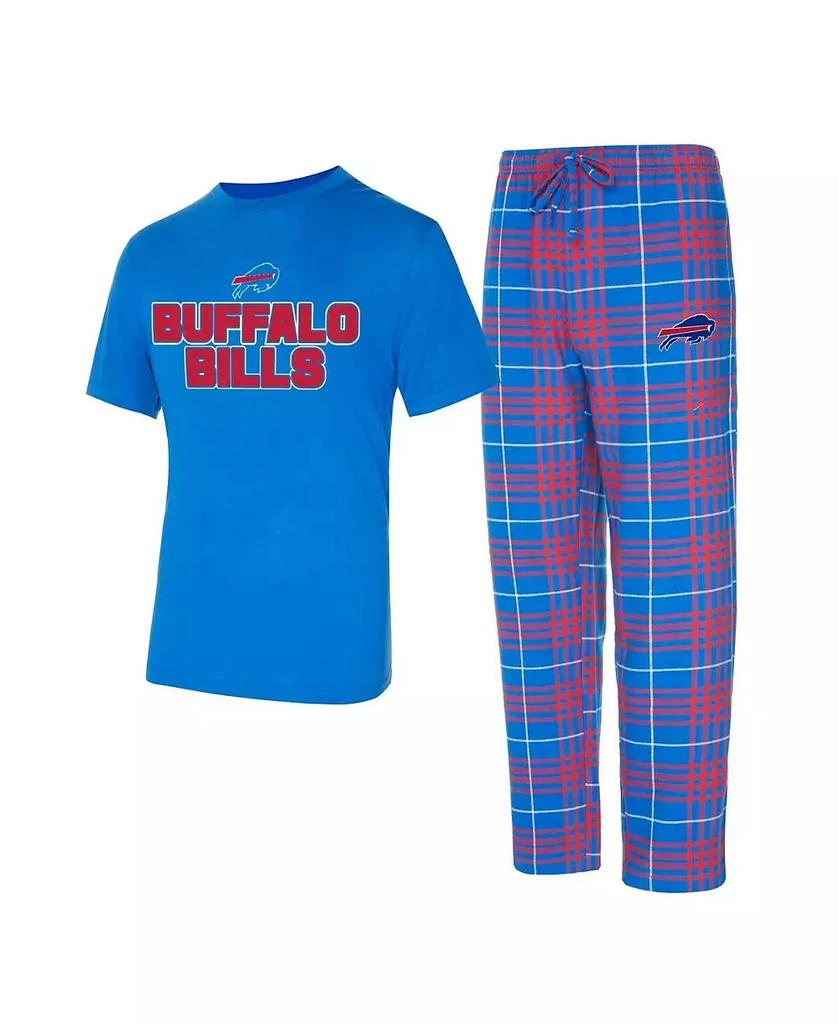 商品Concepts Sport|Men's Royal/Red Buffalo Bills Vector T-Shirt Flannel Pants Sleep Set,价格¥463,第1张图片