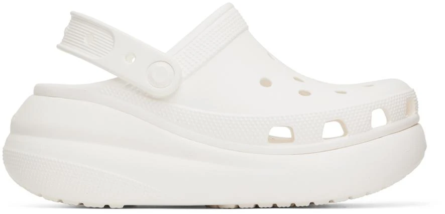 商品Crocs|White Classic Crush Platform Clogs,价格¥505,第1张图片