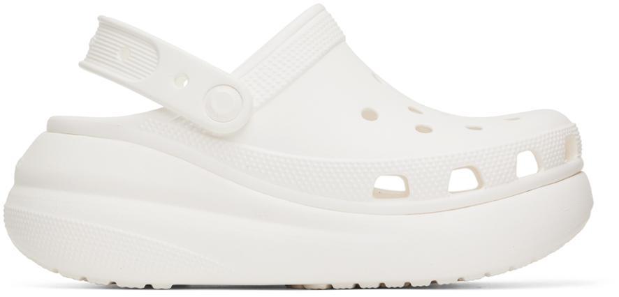 商品Crocs|White Classic Crush Platform Clogs,价格¥251,第1张图片