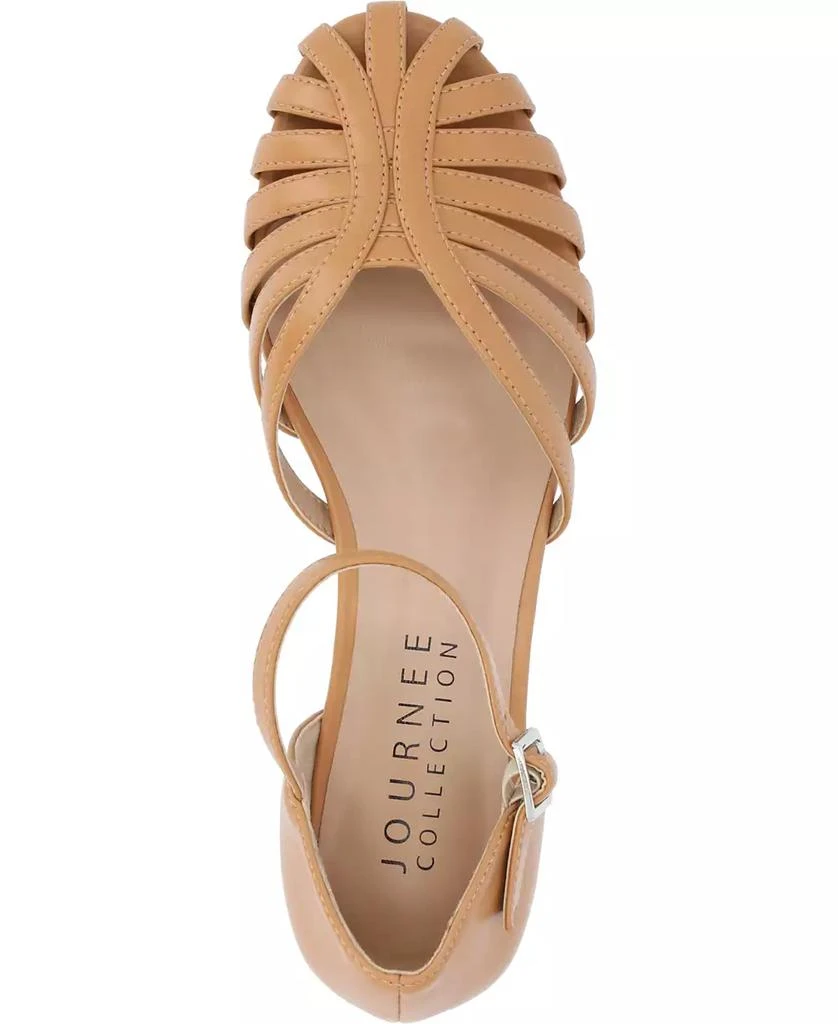 商品Journee Collection|Women's Joannah Fisherman Ankle Strap Flat,价格¥400,第4张图片详细描述