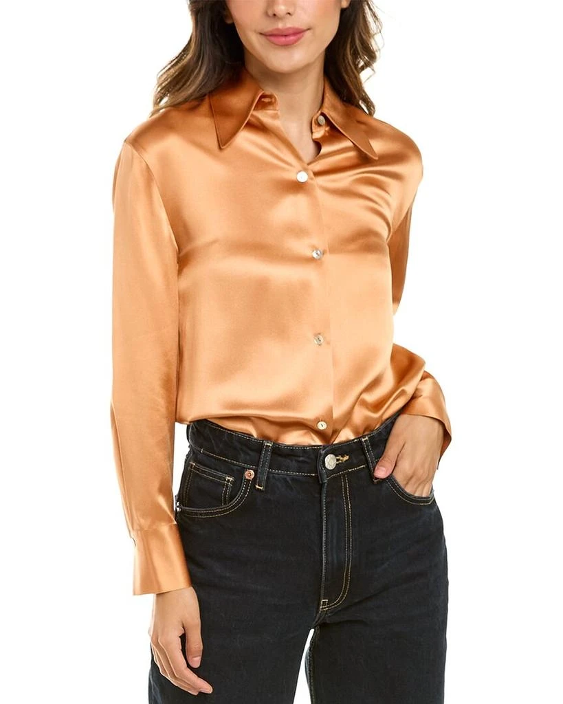 商品Vince|Vince Pointed Collar Silk Blouse,价格¥838,第1张图片