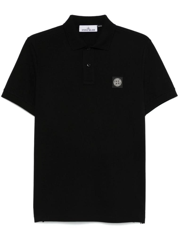 商品Stone Island|Stone Island Logo Cotton Polo Shirt,价格¥1351,第2张图片详细描述