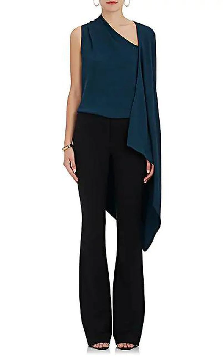 商品Narciso Rodriguez|Crepe Asymmetric-Cape Top,价格¥2152,第1张图片