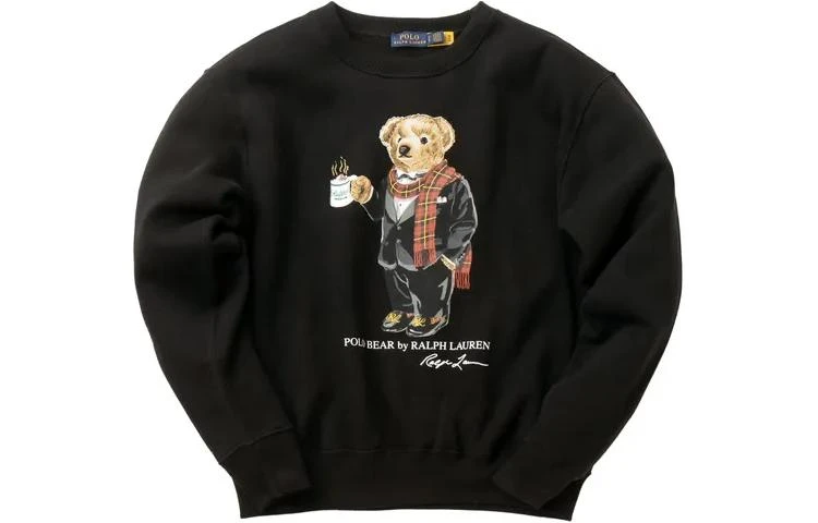 商品[国内直发] Ralph Lauren|小熊印花圆领套头卫衣 女款 黑色,价格¥874,第1张图片