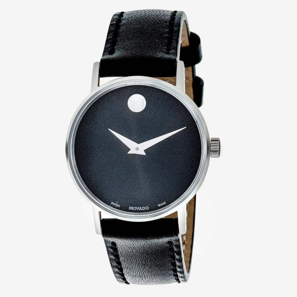 商品Movado|Movado Museum Classic Stainless Steel Blue Dial Women's Quartz Watch 607318,价格¥1750,第1张图片