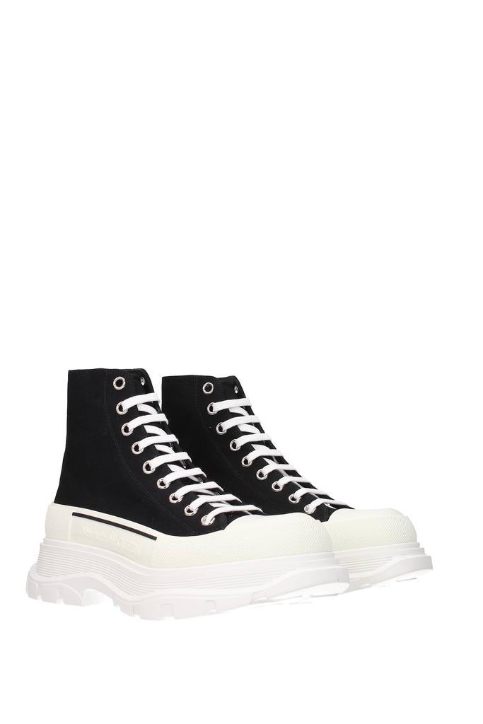 商品Alexander McQueen|Ankle Boot tread Fabric Black Beige,价格¥3588,第4张图片详细描述