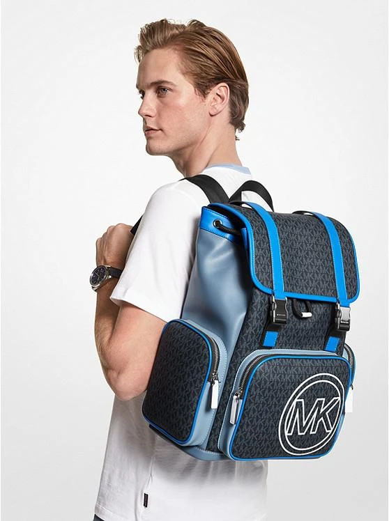 商品Michael Kors|Cooper Logo and Color-Block Faux Leather Backpack,价格¥2983,第4张图片详细描述