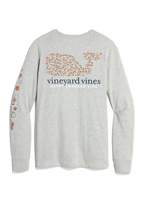 商品Vineyard Vines|Thanksgiving Icons Long Sleeve Pocket T-Shirt,价格¥354,第1张图片