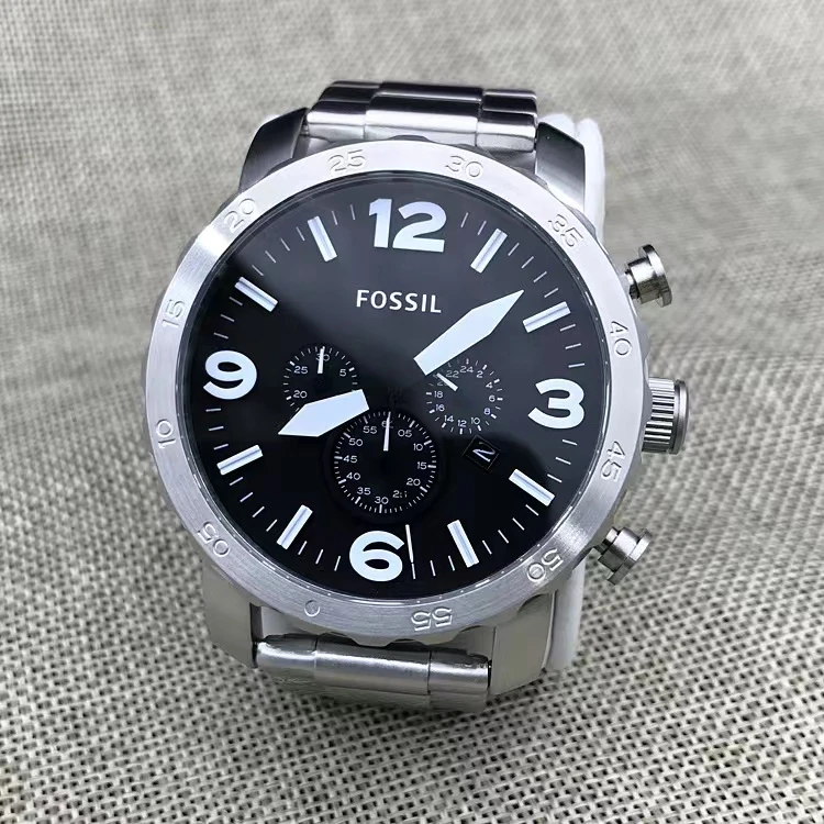 商品[国内直发] Fossil|FOSSIL手表皮带三眼计时石英大男表JR1487JR1354JR1504JR1401包邮,价格¥608,第1张图片