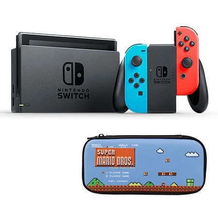 商品Nintendo|Nintendo Switch with Mario Case,价格¥2441,第1张图片