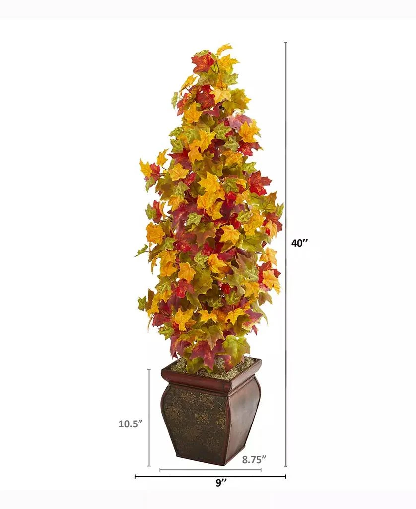 商品NEARLY NATURAL|40in. Autumn Maple Artificial Tree in Decorative Planter,价格¥1130,第2张图片详细描述