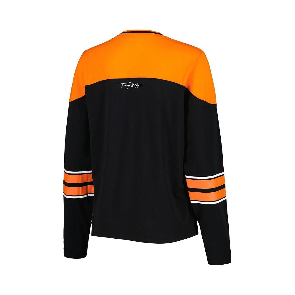 商品Tommy Hilfiger|Women's Black Philadelphia Flyers Abigail V-Neck Long Sleeve T-shirt,价格¥303,第4张图片详细描述