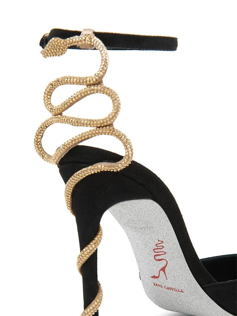 Crystal-Embellished Suede Ankle-Strap Sandals 商品
