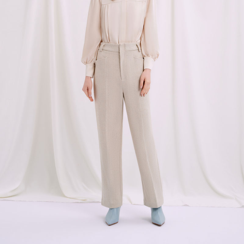 Malory Pants - Oatmeal | Malory羊毛裤 - 燕麦色商品第2张图片规格展示