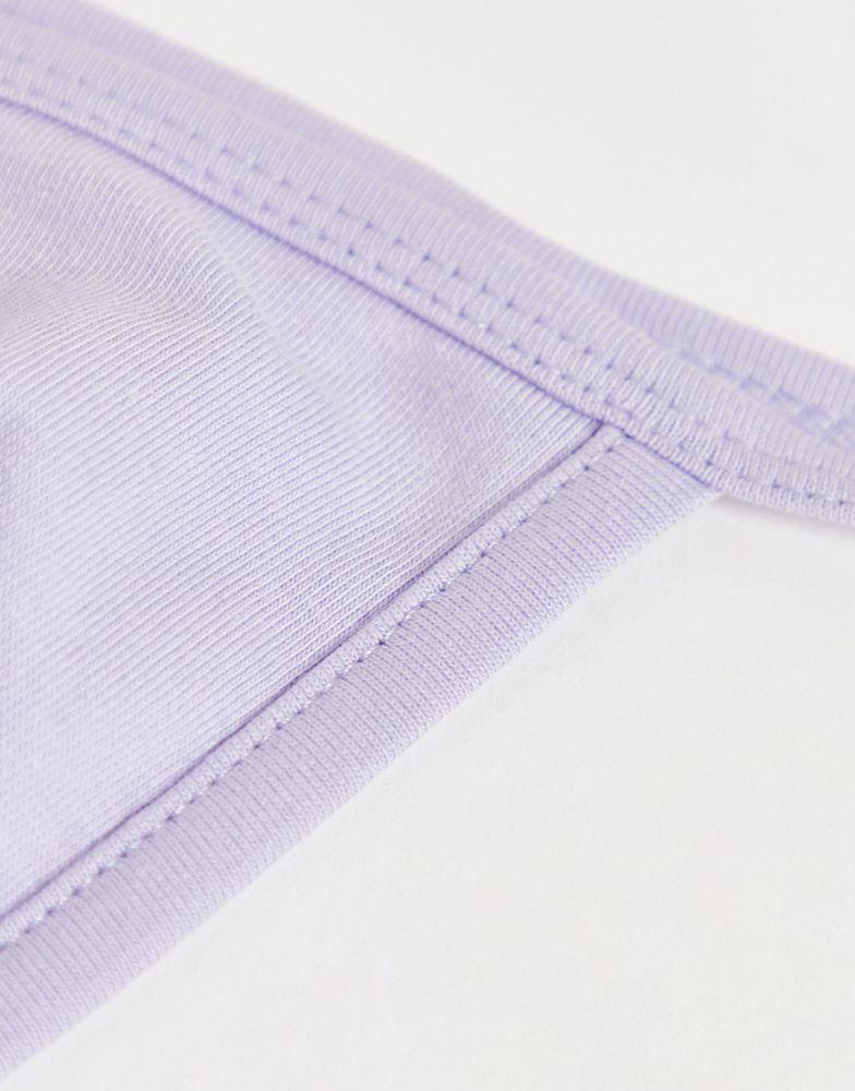 ASOS DESIGN tie side thong in purple商品第4张图片规格展示