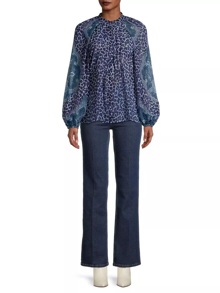 商品Kobi Halperin|Carla Mixed-Print Chiffon Blouse,价格¥921,第2张图片详细描述