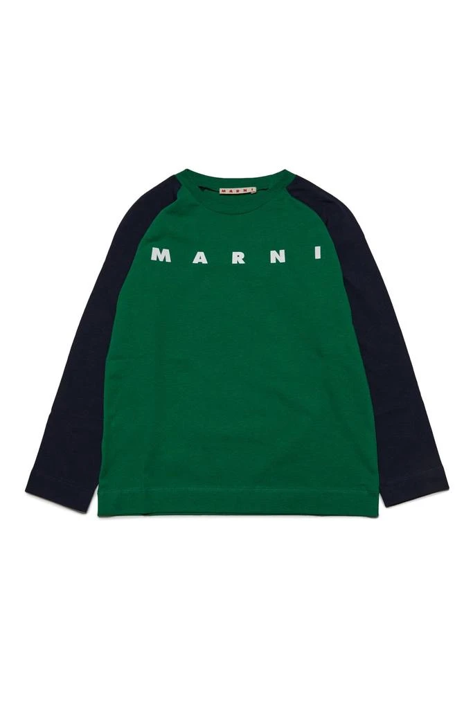 商品Marni|Marni Kids Logo Printed Crewneck T-Shirt,价格¥578,第1张图片