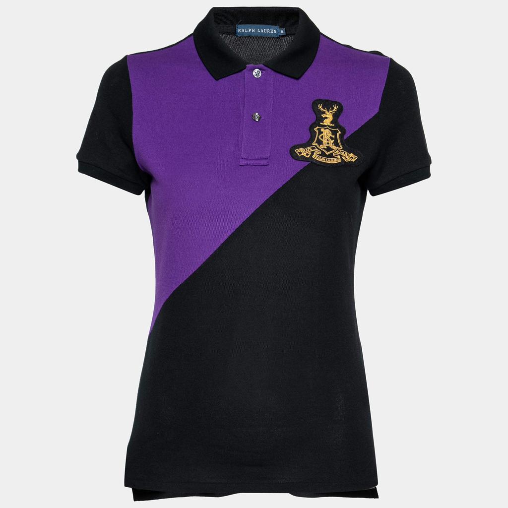 Ralph Lauren Black Cotton Pique Short Sleeve Polo T-Shirt M商品第1张图片规格展示