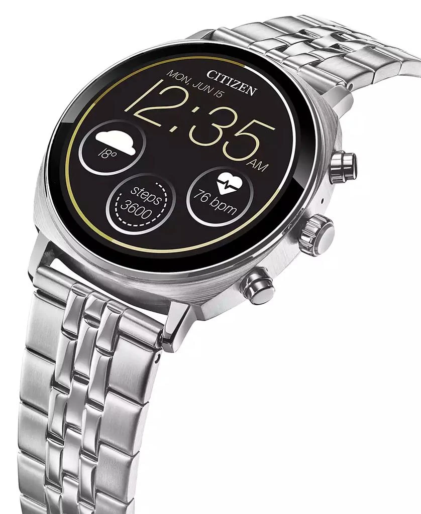 商品Citizen|Unisex CZ Smart Wear OS Stainless Steel Bracelet Smart Watch 41mm,价格¥1487,第4张图片详细描述