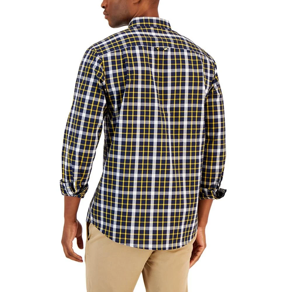 商品Club Room|Men's Fergus Plaid Poplin Long-Sleeve Button-Down Pocket Shirt, Created for Macy's,价格¥147,第2张图片详细描述