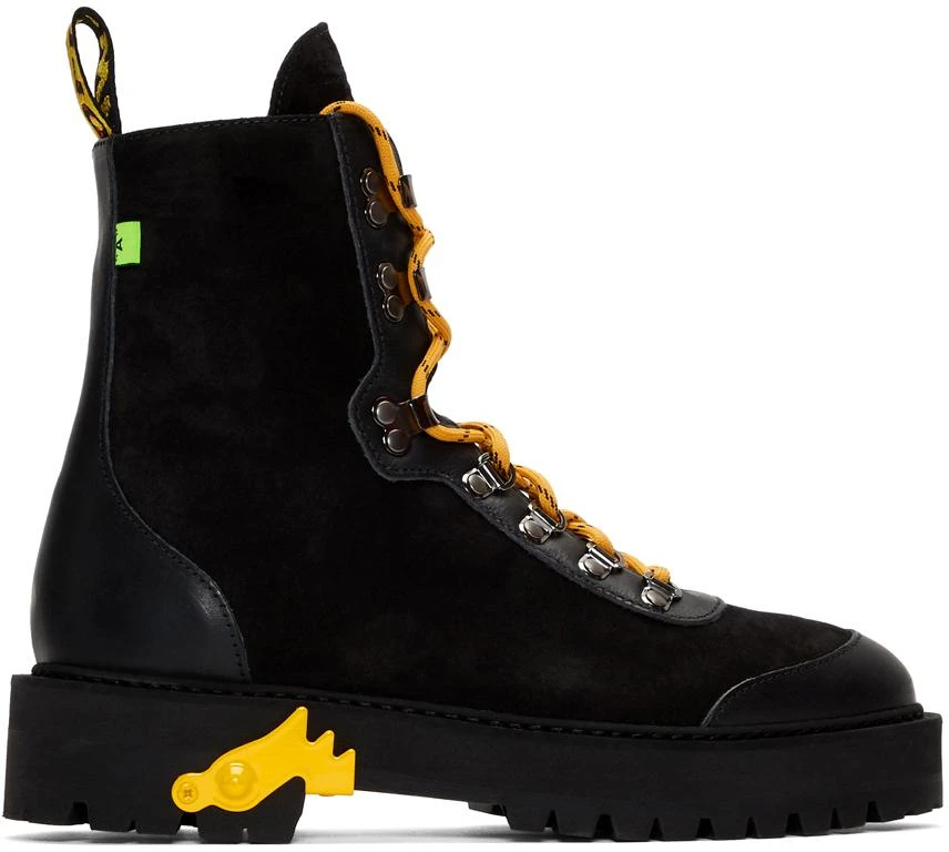 商品Off-White|Black & Yellow Hiking Boots,价格¥3032,第1张图片