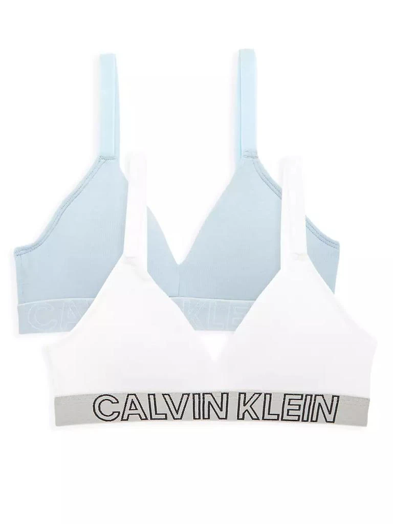 商品Calvin Klein|Girl's 2-Pack Triangle Bra Set,价格¥150,第1张图片