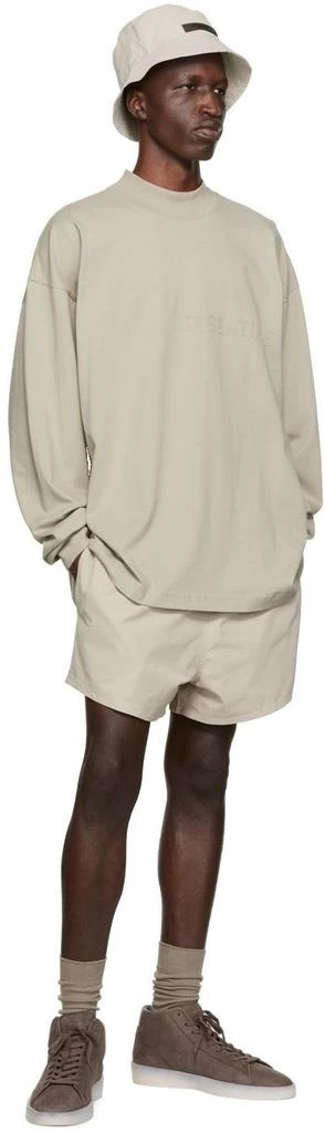 商品Essentials|Gray Cotton Long Sleeve T-Shirt,价格¥277,第4张图片详细描述