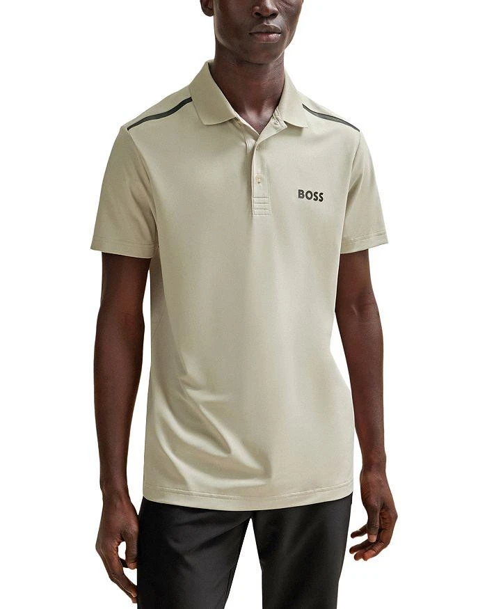 商品Hugo Boss|Paddytech Stretch Logo Print Regular Fit Polo Shirt,价格¥958,第1张图片