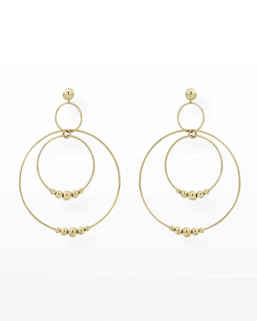 商品LAGOS|Caviar 18k Gold 3-Circle Drop Earrings,价格¥7853,第3张图片详细描述