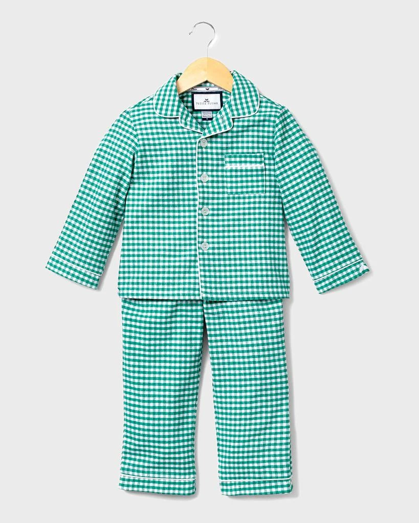 商品Petite Plume|Boy's Gingham Flannel Pajama Set, Size Newborn-12,价格¥448,第1张图片