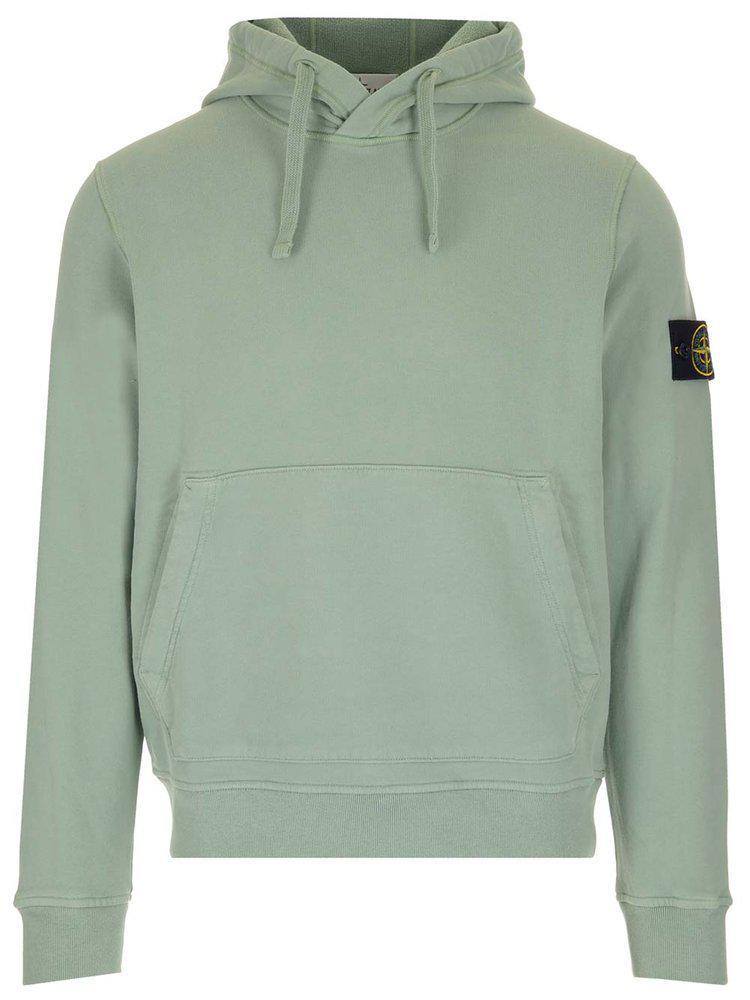 商品Stone Island|Stone Island Logo Patch Drawstring Hoodie,价格¥1830,第1张图片