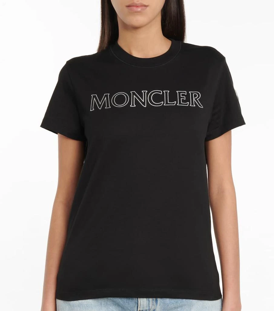 商品Moncler|Logo cotton T-shirt,价格¥1706,第4张图片详细描述