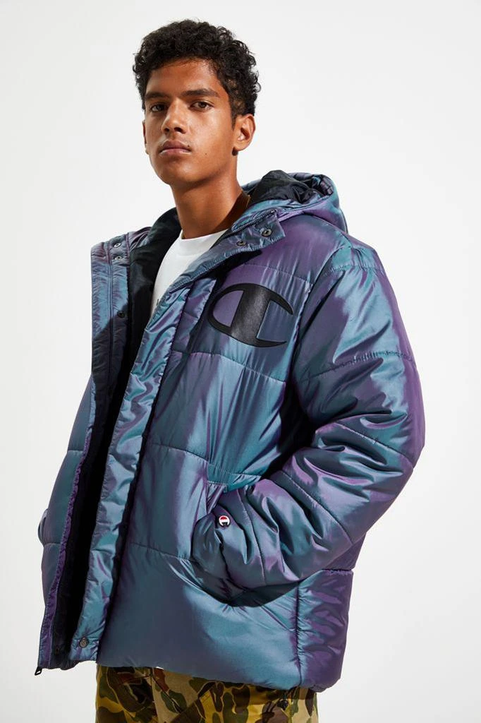 商品CHAMPION|Champion UO Exclusive Iridescent Puffer Jacket ,价格¥454,第2张图片详细描述