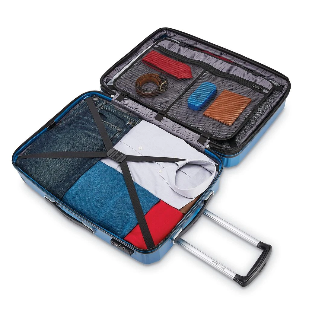 商品Samsonite|Samsonite Winfield 3 DLX Hardside Luggage with Spinners, Carry-On 20-Inch, Blue/Navy,价格¥794-¥4562,第4张图片详细描述