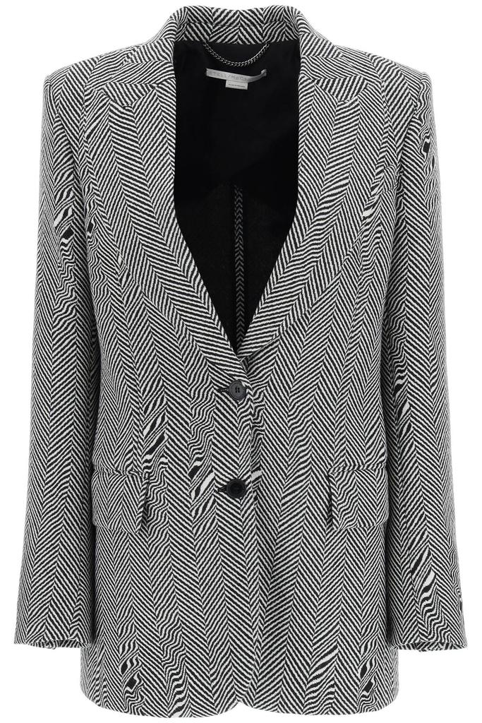 Stella mccartney herringbone wool tailored jacket商品第1张图片规格展示