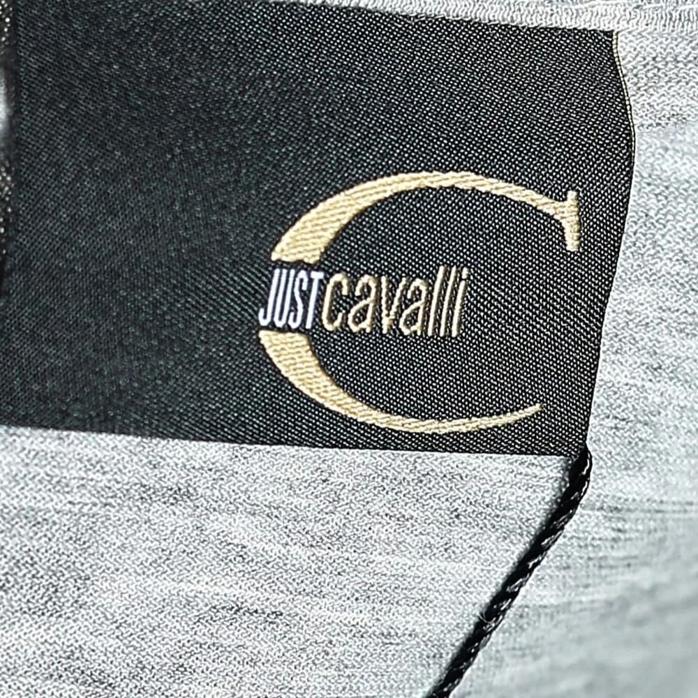 商品[二手商品] Just Cavalli|Just Cavalli Grey Cotton Embroidered Detailed Long Sleeve T-Shirt M,价格¥1769,第5张图片详细描述