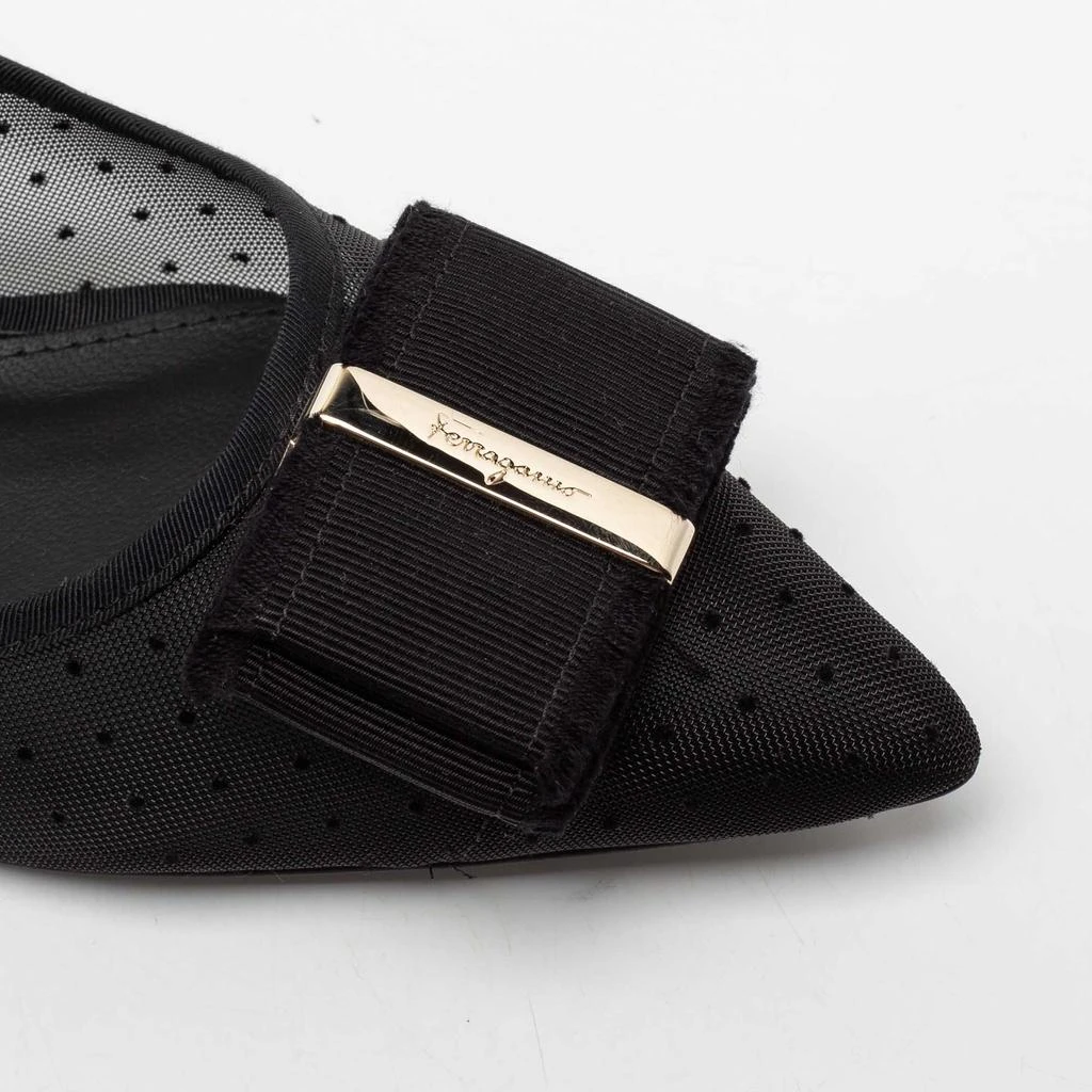 Salvatore Ferragamo Black Mesh Zeri Ballet Flats Size 38.5 商品