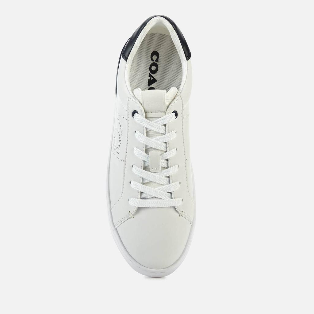 Coach Women's Lowline Leather Cupsole Trainers - Optic White/Midnight Navy商品第3张图片规格展示