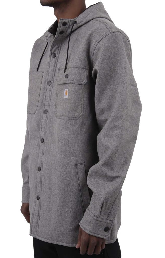 (105022) Rain Defender Relaxed Fit HW Hooded Shirt Jacket - Black Heather商品第4张图片规格展示