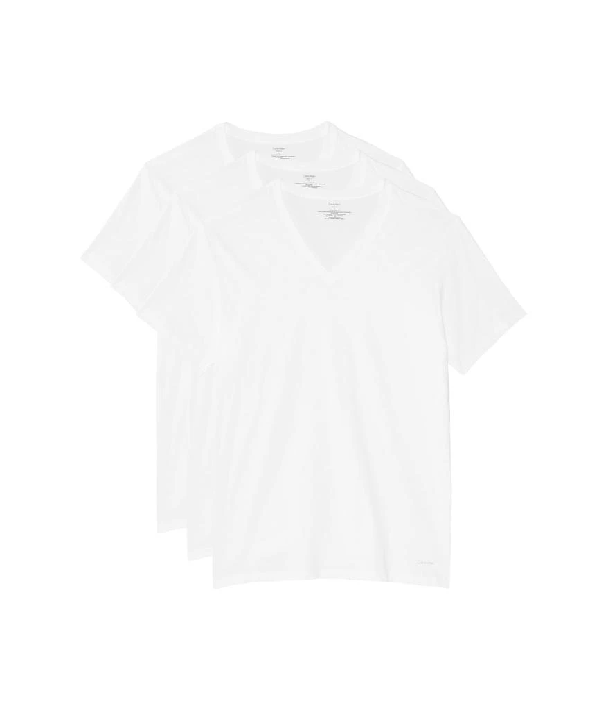 商品Calvin Klein|Cotton Classics Multipack Short Sleeve V-Neck,价格¥329,第1张图片详细描述