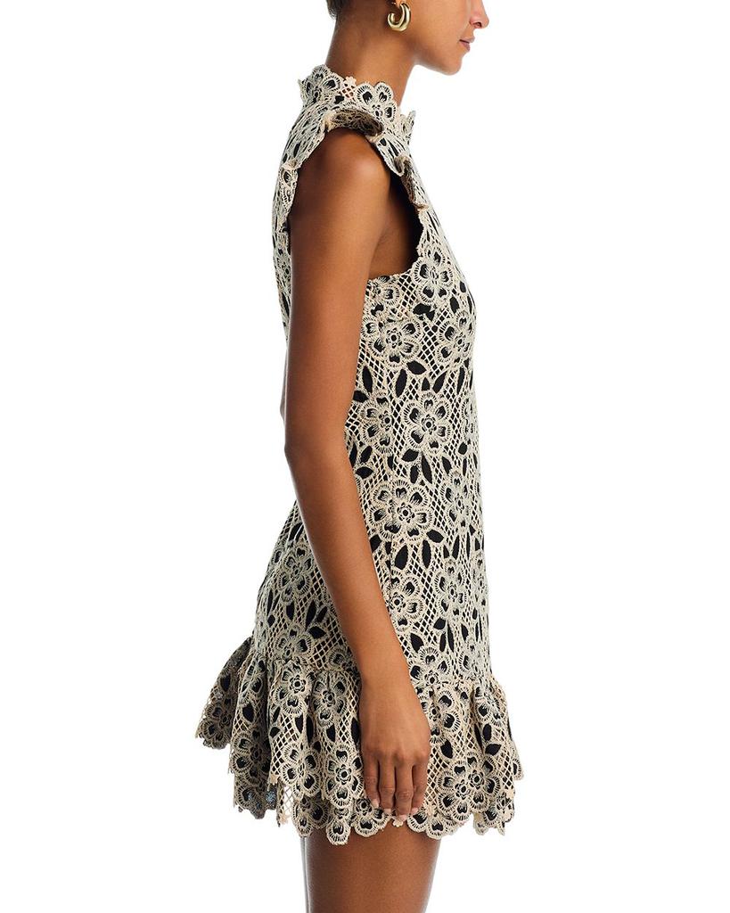 AQUA Floral Mock Neck Mini Dress - Exclusive - Dresses & Skirts - Free  Shipping - BeyondStyle