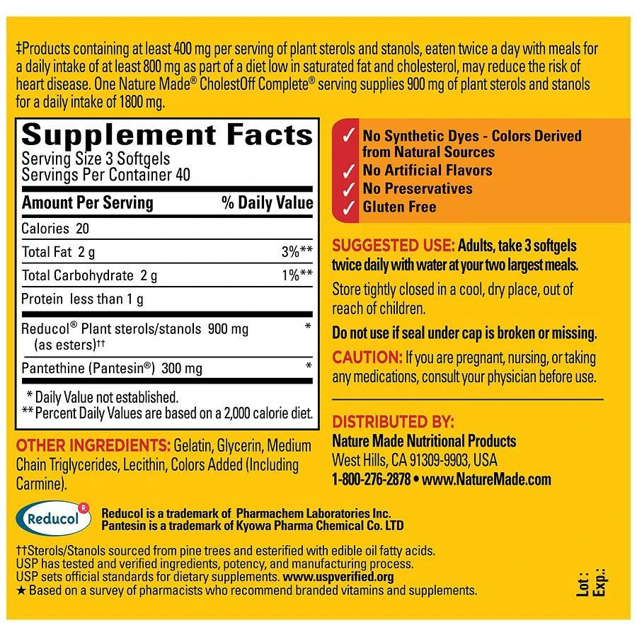 商品Nature Made|CholestOff Complete Softgels,价格¥409,第5张图片详细描述